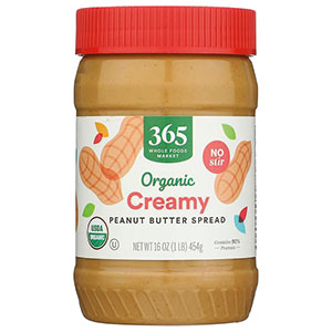 365 by Whole Foods Market, Organic Sweetened Smooth Peanut Butter, 16 Ounce