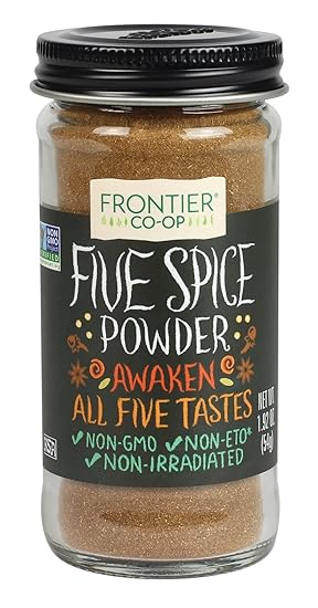 Frontier Co-op Five Spice Seasoning, 1.92 Ounce, Cinnamon, Fennel Seed, Cloves, Star Anise & White Pepper, Non GMO, Kosher