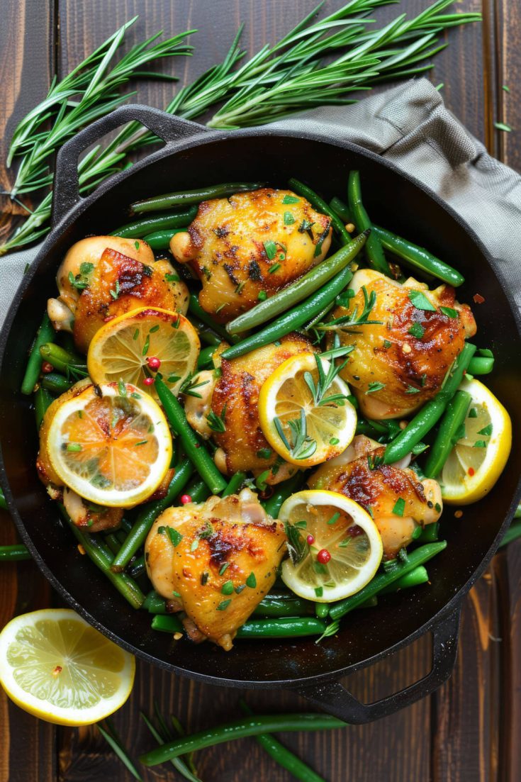 Lemon Garlic Butter Chicken and Green Beans Skillet - FitnessPal